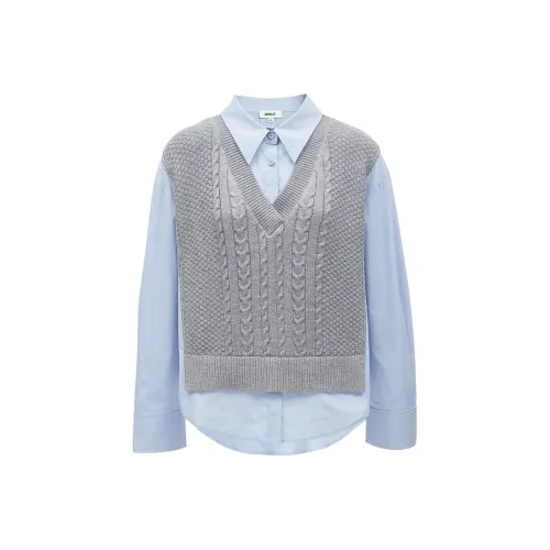 Only C39 Синий цвет бурачника Женские Рубашки