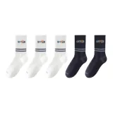 [5 Pack] Белый + Белый + Белый + Темно-синий + Темно-синий