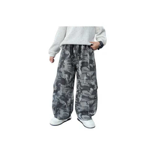 Yalu Камуфляж с флисовой подкладкой MF8385 Школьные брюки карго