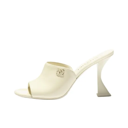 Chanel Шлепанцы Женские Айвори Белый