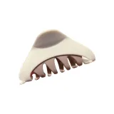 Корейский стиль, матовый, многоцветный, треугольник, заколка-краб, белый и хаки: 1 упаковка