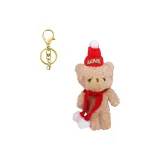 GJ376 Красный Шарф Буква Шляпа Коричневый Румяна Медведь Ремень Золото Брелок