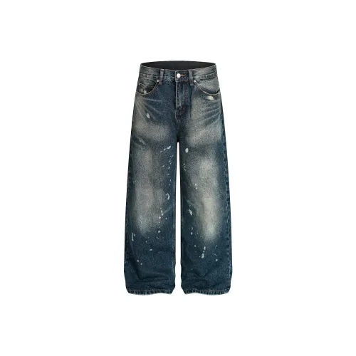 A3G4 Синий Унисекс Джинсы