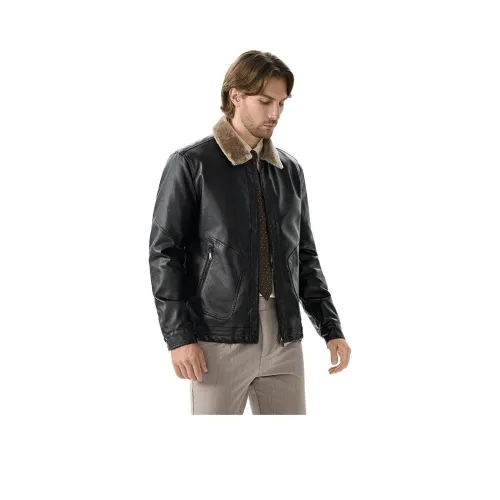 CHUAN QI BAO LUO Кожа Куртка Унисекс