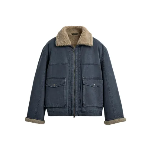 ZARA Морской синий Мужской пуховик