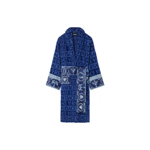 VERSACE Синий Мужской Банный халат