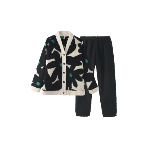 O'MESIK Черный Женский Пижамный Комплект