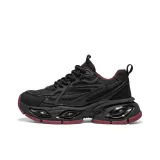 Чёрный Красный Без подкладки Обувь