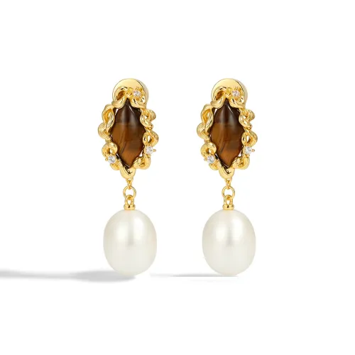 BOONEE ALUS 24K Серьги из меди с золотым покрытием женские