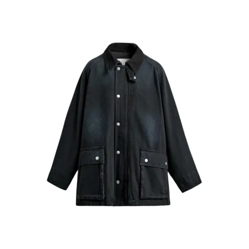 ZARA Blue Men's Denim Jackets ZARA Синий Мужские Джинсовые Куртки