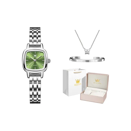 OLEVS Кварцевый механизм нержавеющая сталь ремешок часы женские многоцветный циферблат