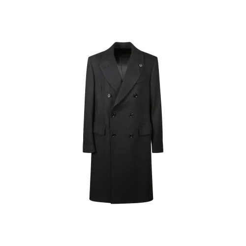 LARDINI Черное Мужское Пальто