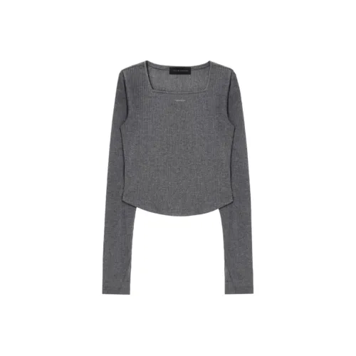 TREEMINGBIRD Серый Женские T-рубашки