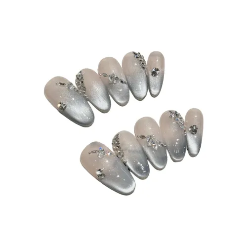 RUIJIN Серый Синий Ромб Весенний Летний Premium Pure Ручной Французский Кошачий глаз Осветляющий Съемный