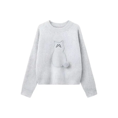 GUOZHEN Серый Женский Трикотаж