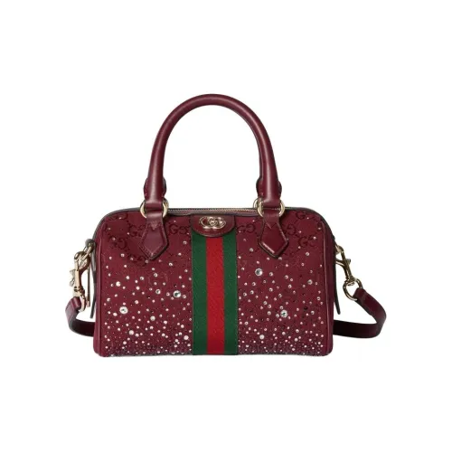 GUCCI Ophidia GG Холст Сумка Маленькая Женская Красная
