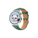 Классический ремень из телячьей кожи — зеленый [серебряная застежка]