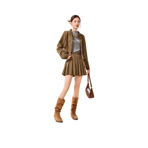 AIYIFU Кофе Женские Комплекты с Юбкой