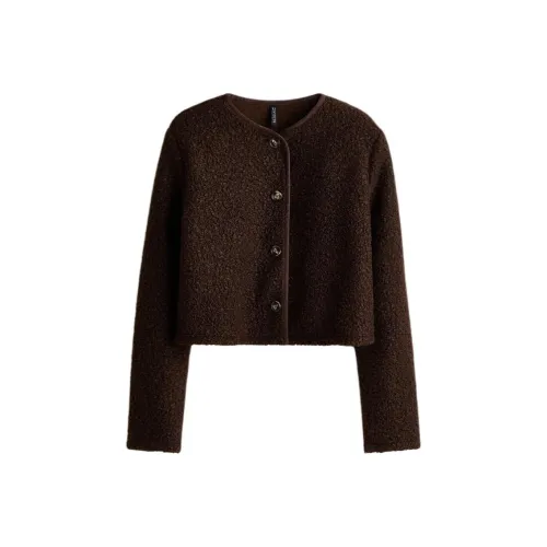 H M Коричневый Женские Бархатные Куртки