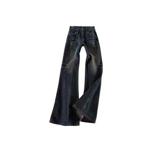 UOOHE Винтажные синие женские джинсы