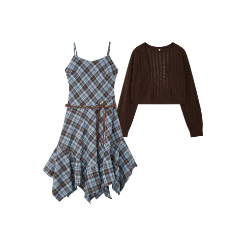 AIYIFU Кофе Женские Комплекты с Юбкой