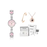 Серебряный корпус, синий циферблат [Включает подарочную коробку, комплект + браслет + ожерелье с проекцией]