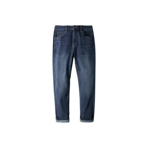 HLA Синий Серый Бык Transition Цвет Глубокий 56 Мужские Джинсы