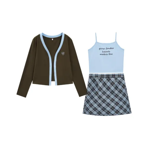 AIYIFU Кофе Женские Комплекты с Юбкой