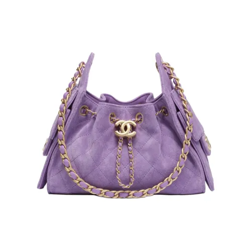 CHANEL 25Bag Замша Effect Коровья кожа Одно плечо Сумка Мини Женская Фиолетовая