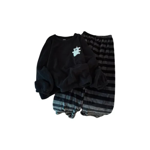 JINXU Черный Женский Пижамный Комплект