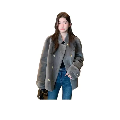 MDEHT Серый Женские Бархатные Куртки