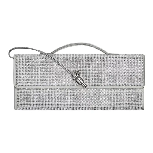 Bottega Veneta Andiamo series Козья кожа Клатч Сумка Женская серебряная