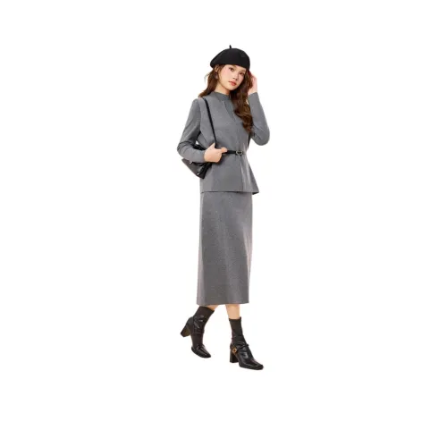 AIYIFU Серый Женский Комплект с Юбкой
