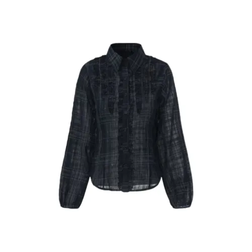 HEYNA Темно-синие унисекс рубашки