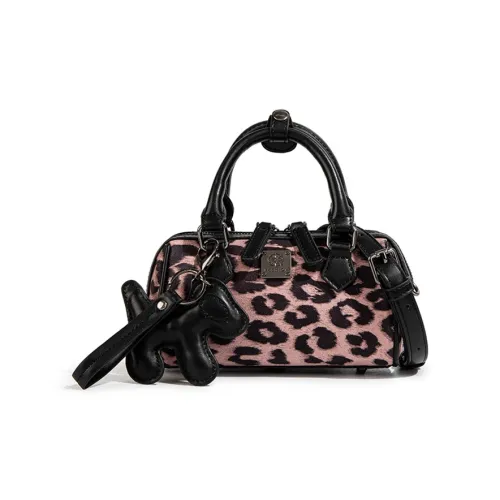 CAEISL KCIEL Полиуретан Сумка Женская Леопардовый принт Розовый и Черный