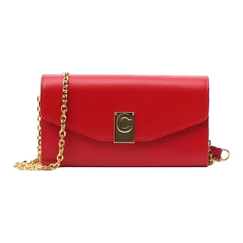 CELINE Телячья кожа Сумка через плечо Сумка на плечо Женская Красная