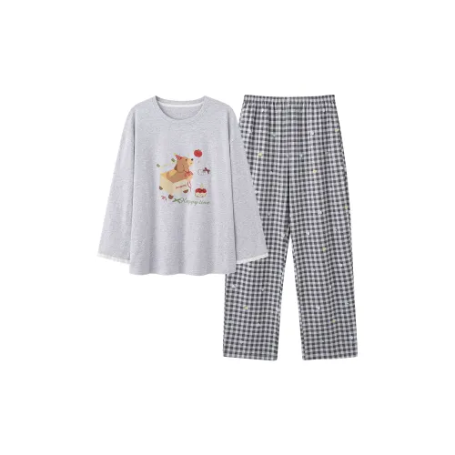 FENTENGCARE Серый Женский Пижамный Комплект