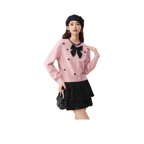 AIYIFU Pink Women's Skirt Sets
