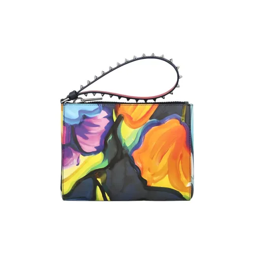 CL Телячья кожа Клатч Женские Черный Апельсин