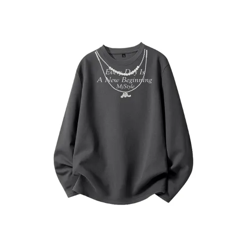 MJ STYLE Длинный рукав Т-рубашка Унисекс