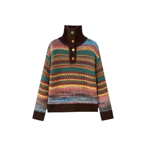 GUOZHEN Многоцветный Свитер Женские Трикотаж