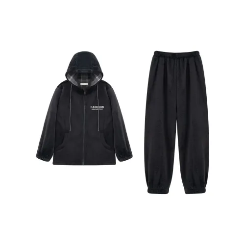 QINZUIMAO Темно-черный Мужской Пижамный комплект