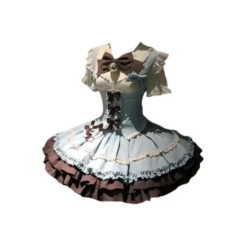 DTLUI Жилет+Юбка+Внутренняя одежда+Бант+Хвост платья Женские Платья Lolita
