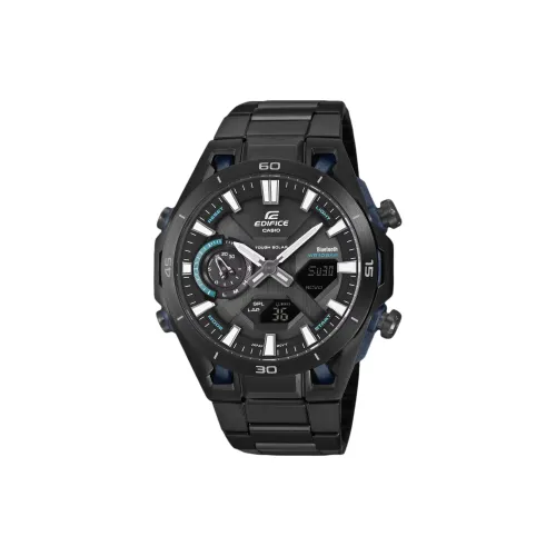 CASIO EDIFICE Солнечный кварцевый механизм нержавеющая сталь ремешок мужские часы черный циферблат