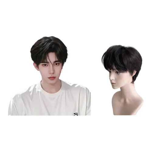 GLUNA Дифференциальный Раздробленный Крышка Мужская Короткая Волосы Перука Корейский стиль Handsome And Аутентичный Студенты