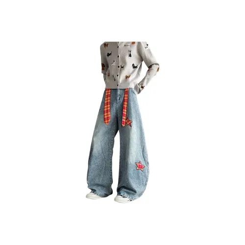 NRXX Blue Unisex Jeans NRXX Синий Унисекс Джинсы