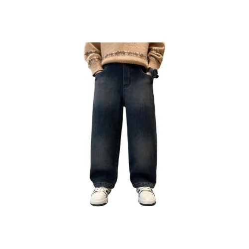 YALU Синий Серый С флисовой подкладкой MF6170 Kids Джинсы