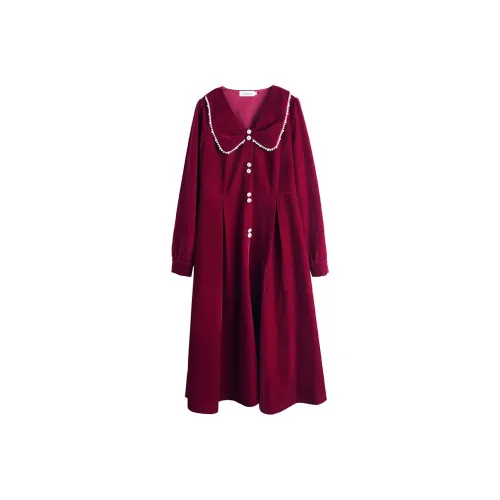 WEIYOU Длинное платье с длинными рукавами женское