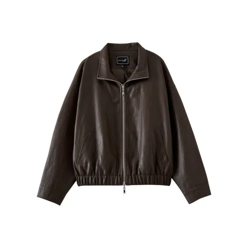 OUNIXUE Кофе Женские Кожаные куртки