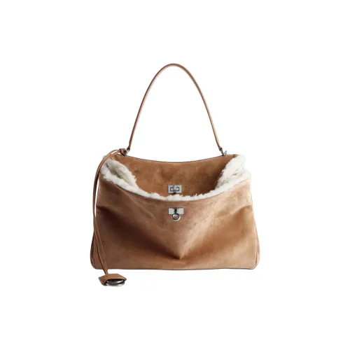 Balenciaga Rodeo Телячья кожа Сумка Средний Женские Ореховый Белый